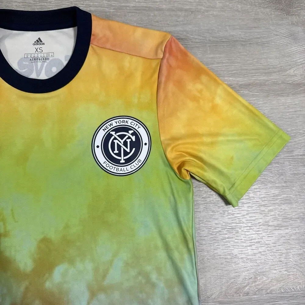 New York City FC Jersey Adidas AEROREADY Love Unites Men's Tie Dye XS